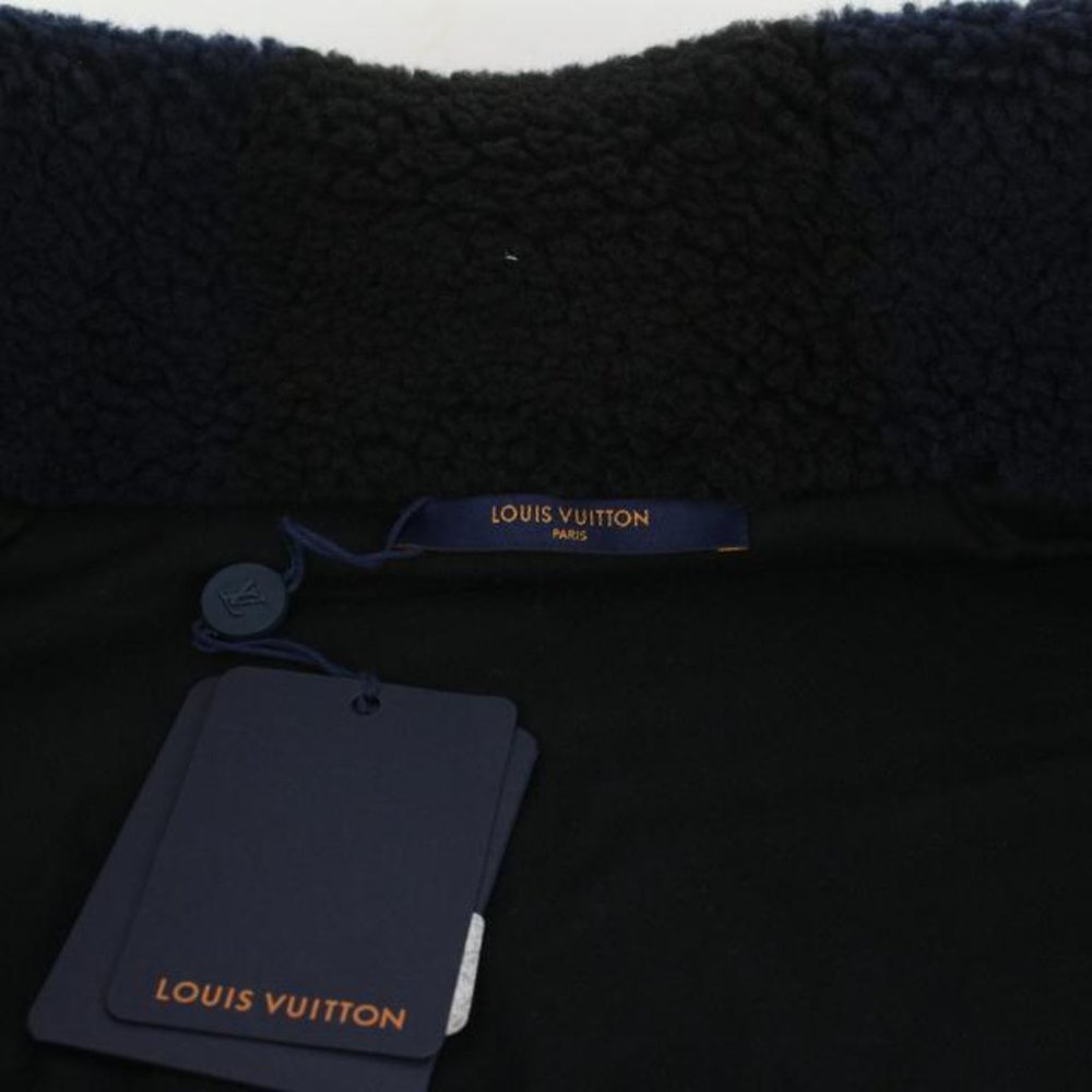 Louis Vuitton Men's S LV x Nigo Jacquared Damier Fleece Blouson Zip Jacket - Picture 10 of 12